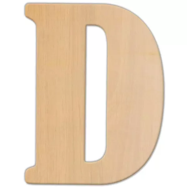 Jeff McWilliams Designs 15 in. Oversized Unfinished Wood Letter (D)