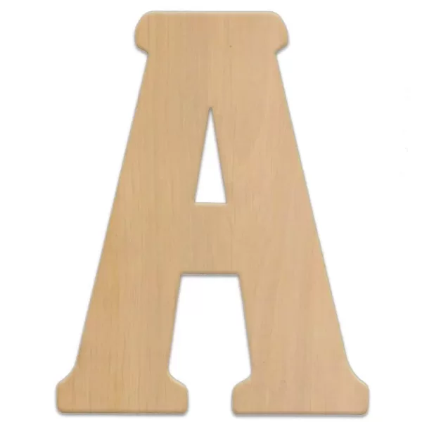 Jeff McWilliams Designs 23 in. Oversized Unfinished Wood Letter (A)