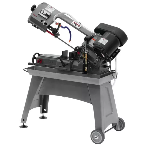 Jet 1/2 HP 5 in. x 8 in. Wet Metalworking Horizontal Band Saw with Rolling Stand, 3-Speed, 115-Volt, J-3230