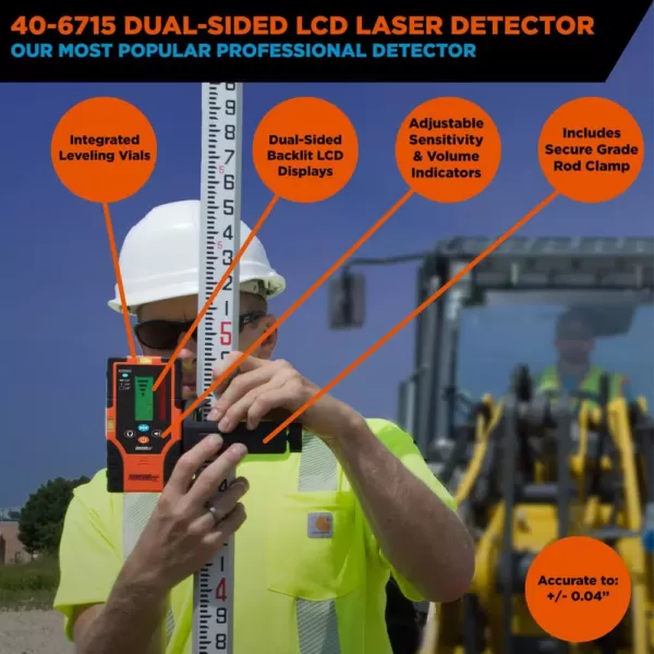 Johnson Red Beam Rotary Laser Detector with Clamp