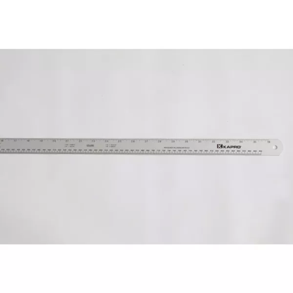 Kapro 36 in. Aluminum Ruler with Conversion Tables with English/Metric Graduations 1/16 and mm