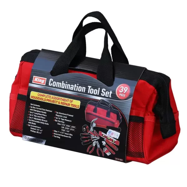 KING Combination Tool Set with Tool Bag (39-Piece)