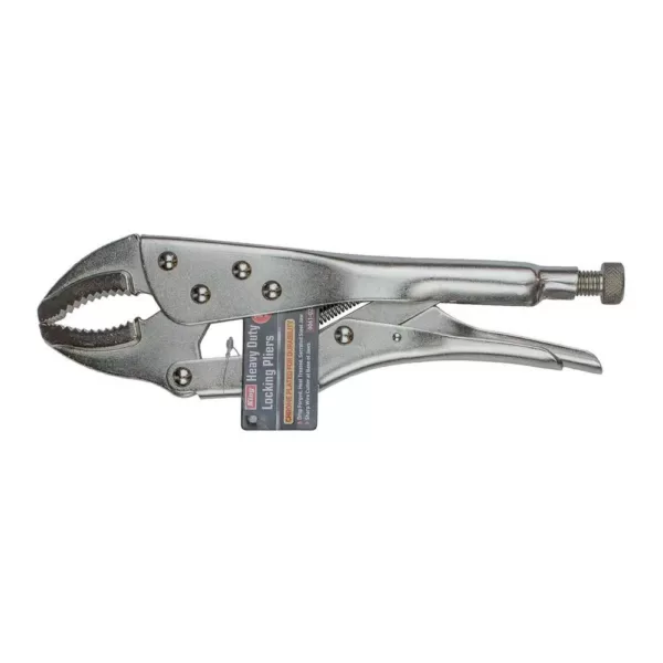 KING 12 in. Heavy-Duty Locking Pliers, Curved Jaw