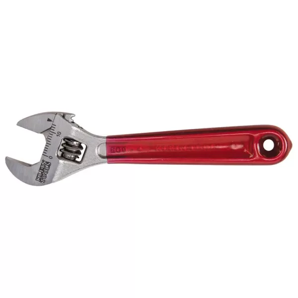 Klein Tools 1/2 in. Standard Capacity Adjustable Wrench with Plastic Dipped Handle