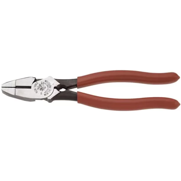 Klein Tools 9 in. Lineman's Bolt-Thread Holding Heavy Duty High Leverage Side Cutting Pliers