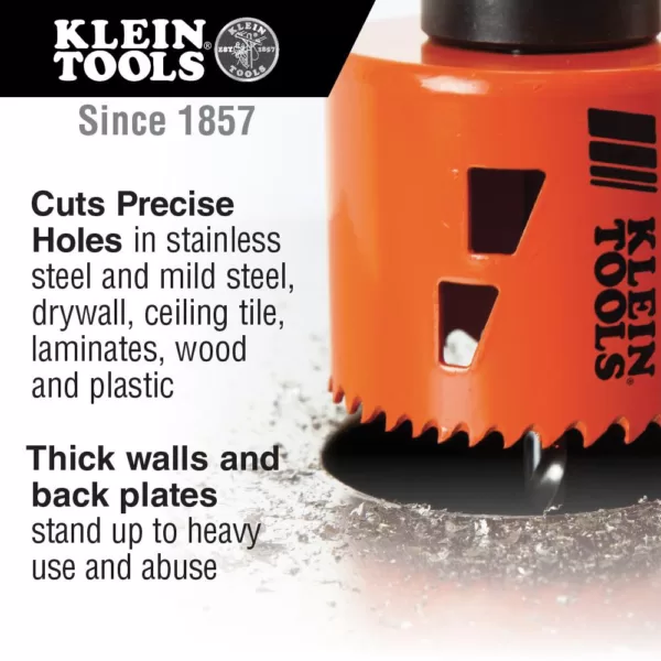 Klein Tools Bi-Metal Hole Saw Kit (8-Piece)