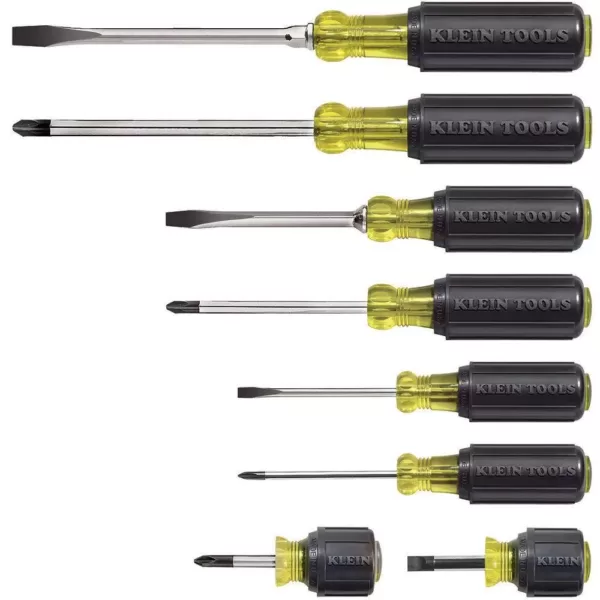 Klein Tools Assorted Screwdriver Set with Cushion Grip Handles (8-Piece)