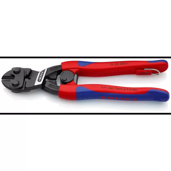 KNIPEX 8 in. High Leverage CoBolt Bolt Cutters with Notched Blade Return Spring Comfort Grip and Tether Attachment