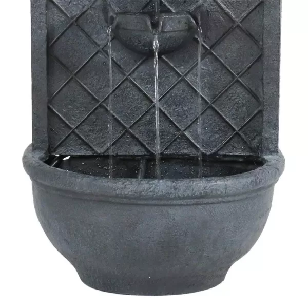 Sunnydaze Decor Messina Resin Lead Electric Outdoor Wall Fountain