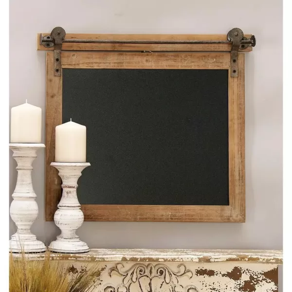 LITTON LANE Bracketed Rectangular Wooden Chalk Memo Board