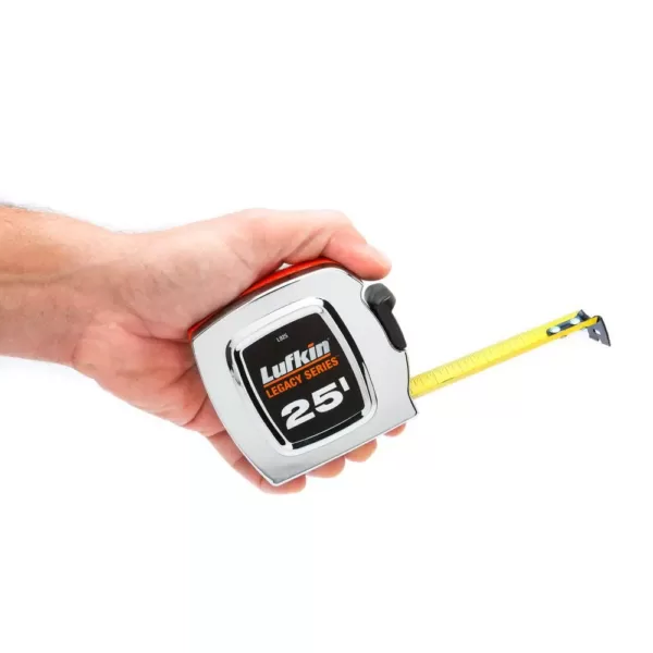 Lufkin Legacy Series 1 in. x 25 ft. Chrome Tape Measure