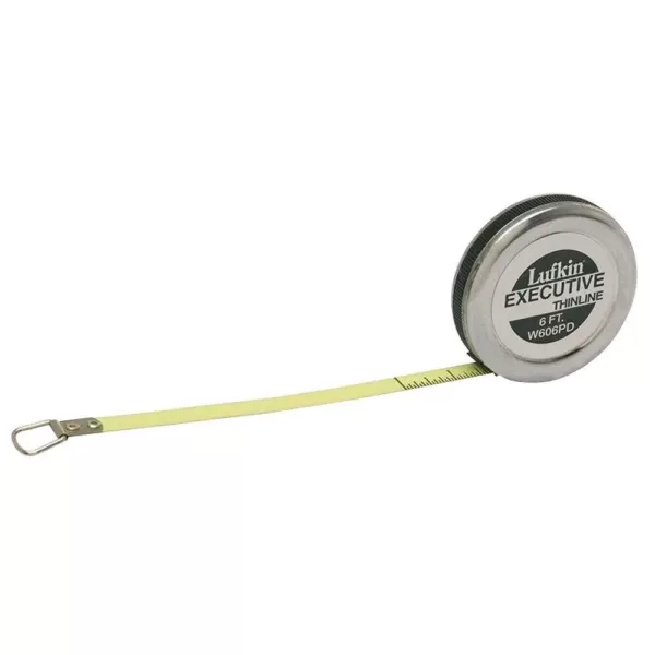 Lufkin 1/4 in. x 6 ft. Executive Diameter Engineer's Tape Measure