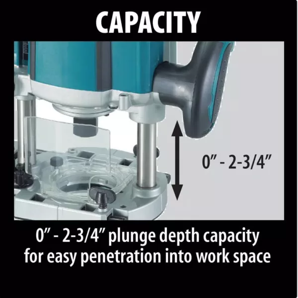 Makita 15-Amp 3-1/4 HP Corded Plunge Router