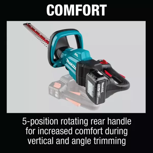 Makita 18-Volt LXT Lithium-Ion Brushless Cordless 24 in. Hedge Trimmer Kit (5.0 Ah)