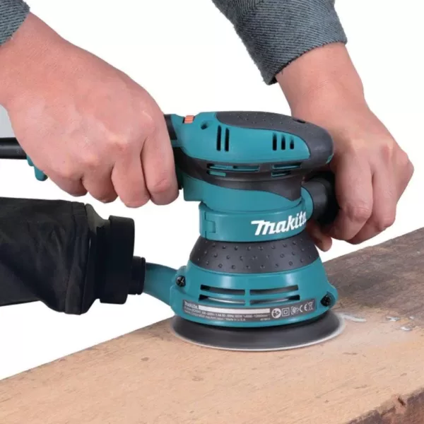 Makita 3 Amp 5 in. Corded Variable Speed Random Orbital Sander with Dust Bag