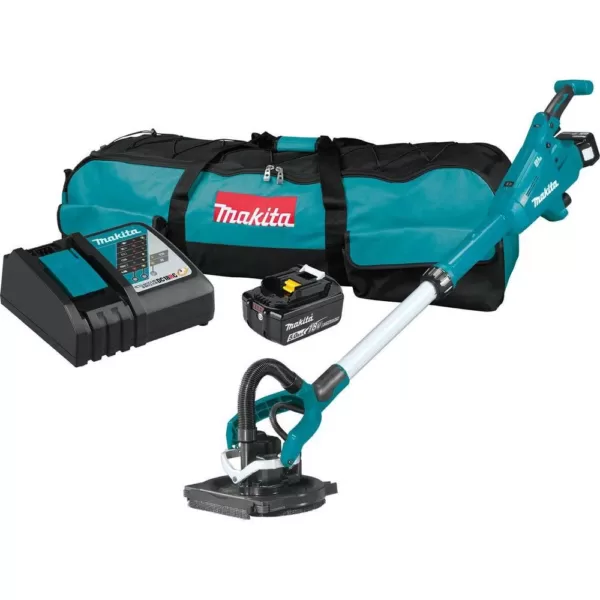 Makita 18V LXT Brushless Cordless 9 in. Drywall Sander Kit 5.0Ah with bonus 18V 2.0Ah LXT Compact Combo Kit (2-Piece)