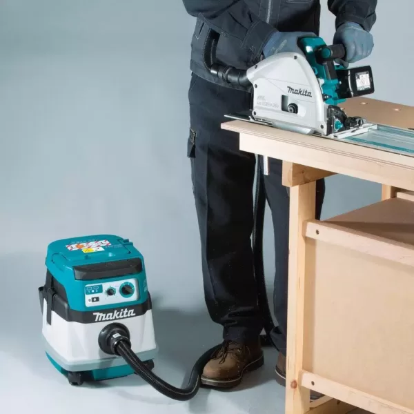 Makita 18-Volt X2 LXT 36-Volt Brushless Cordless 2.1 Gal. HEPA Filter Dry Dust Extractor/Vacuum Kit with AWS 5.0 Ah