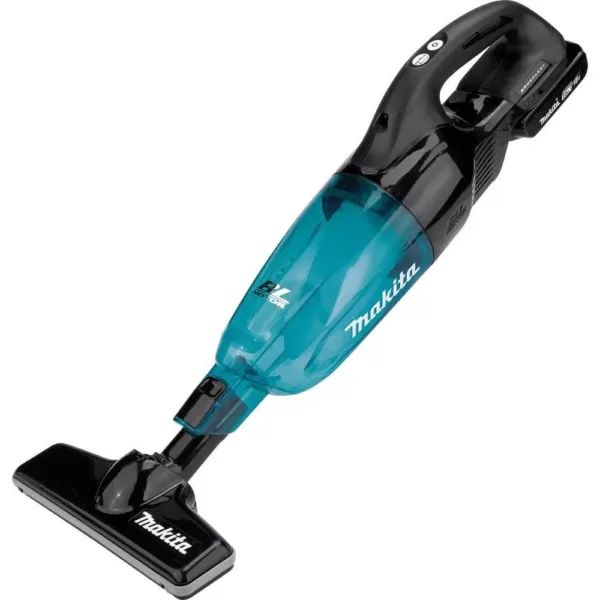 Makita 18-Volt LXT Compact Brushless Cordless 3-Speed Vacuum Kit, 2.0Ah with Black Cyclonic Vacuum Attachment with Lock