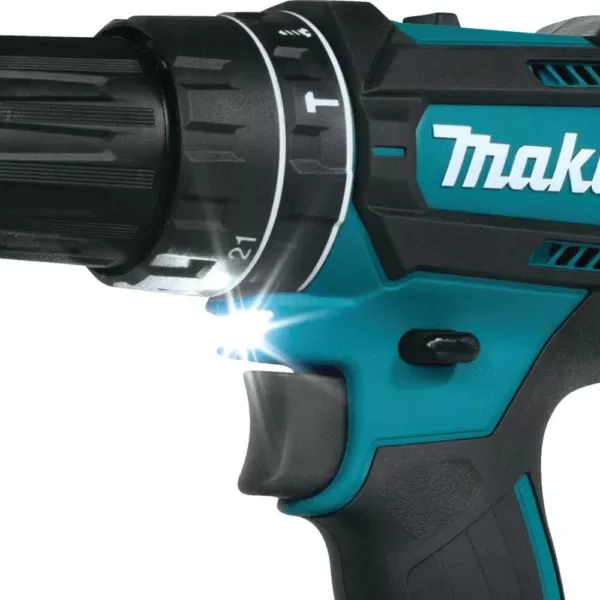 Makita 18-Volt Lithium-Ion 1/2 in. Compact Cordless Hammer Driver Drill Kit with two Batteries (2.0 Ah), Charger and Hard Case