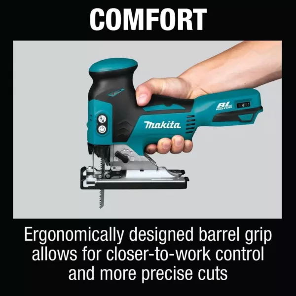 Makita 18-Volt LXT Lithium-Ion Brushless Cordless Barrel Grip Jig Saw Tool-Only with Bonus 18-Volt LXT 5.0 Ah Battery