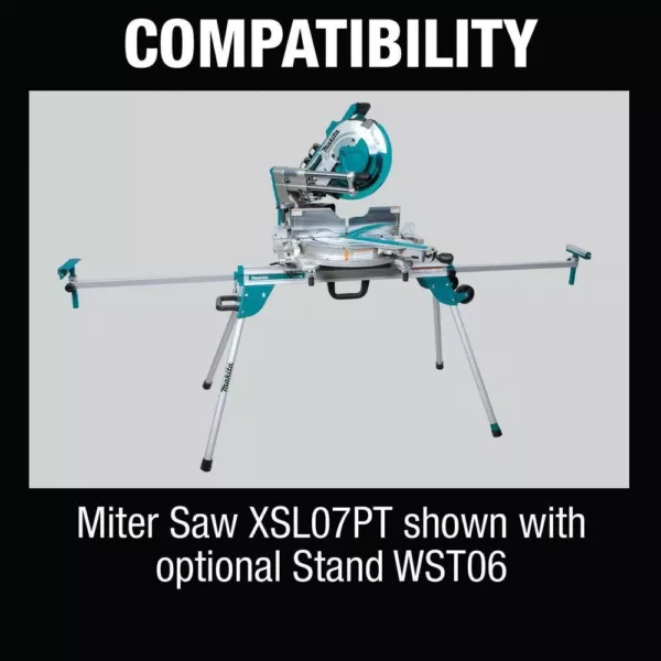 Makita 18-Volt X2 LXT (36V) Brushless 12 in. Dual-Bevel Sliding Compound Miter Saw with bonus Compact Folding Miter Saw Stand