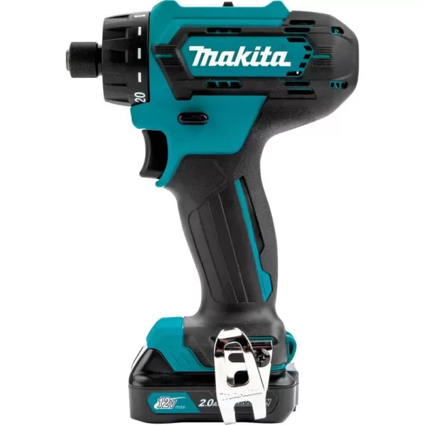 Makita 12-Volt max CXT Lithium-Ion Cordless1/4 in. Hex Screwdriver Kit, 2.0Ah