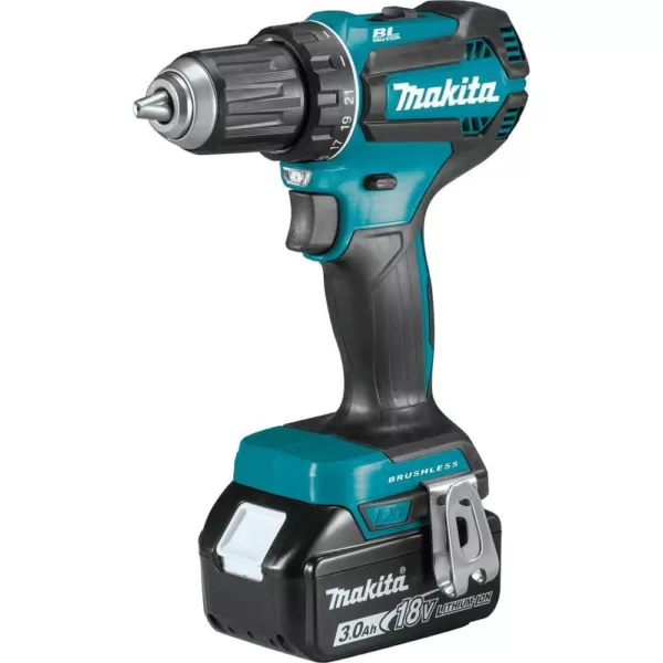 Makita 18-Volt LXT Lithium-Ion Brushless Cordless 1/2 in. Driver-Drill Kit, 3.0Ah