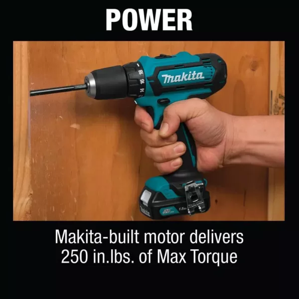 Makita 12-Volt MAX CXT Lithium-Ion Cordless 3/8 in. Drill and Impact Driver Combo Kit with (2) 1.5Ah Batteries Charger and Bag