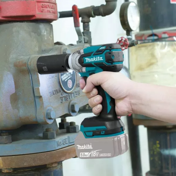 Makita 18-Volt LXT 1 in. Brushless SDS-Plus Rotary Hammer kit w/HEPA Attachment 5.0Ah with Bonus 18V LXT 1/2 in. Impact Wrench