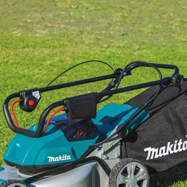 Makita 18 in. 18-Volt X2 36-Volt 5.0Ah LXT Lithium-Ion Cordless Steel Deck Walk Behind Push Lawn Mower Kit with 4 Batteries