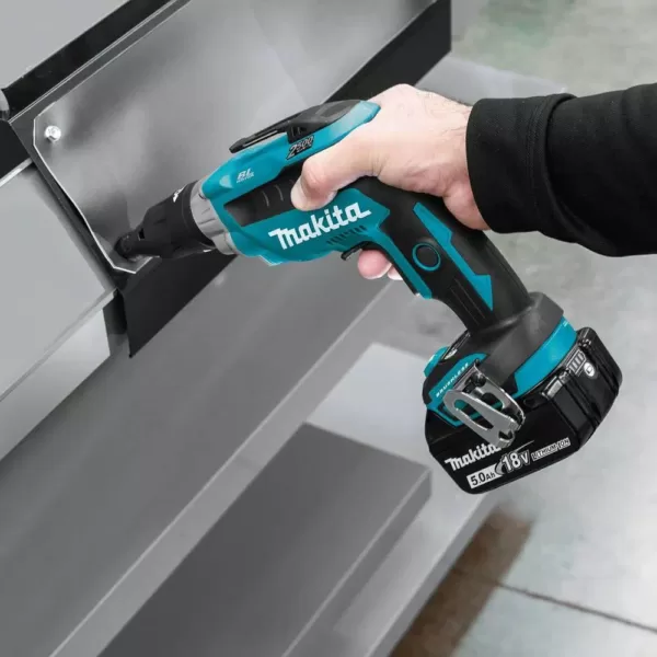 Makita 18-Volt 5.0 Ah LXT Lithium-Ion Brushless Cordless 2500 RPM Screwdriver Kit