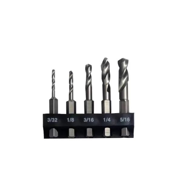 Milescraft Metal Stubby Bit Set with 1/4 in. Hex Shaft (5-Piece)