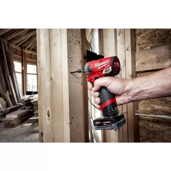 Milwaukee M12 FUEL SURGE 12-Volt Lithium-Ion Brushless Cordless 1/4 in. Hex Impact Driver Kit W/ M12 Hackzall