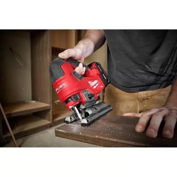 Milwaukee M18 FUEL 18-Volt Lithium-Ion Brushless Cordless Jig Saw (2-Tool) with (2) 6.0Ah Batteries