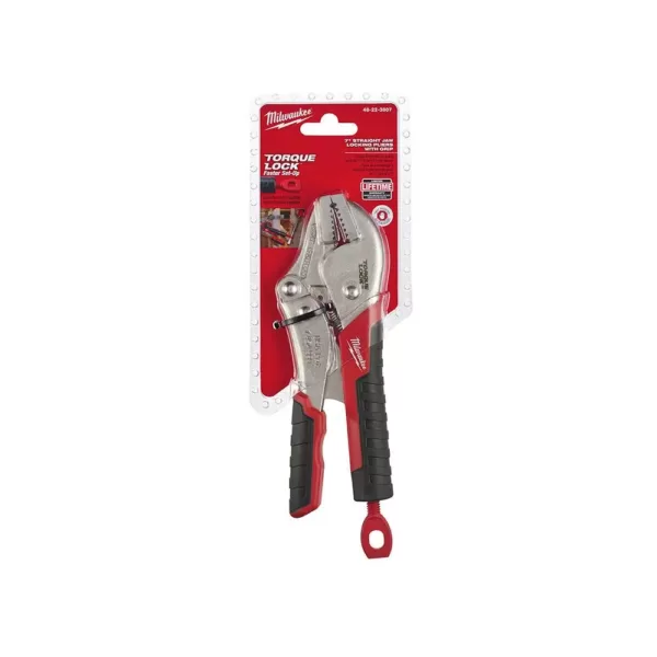 Milwaukee 7 in. Straight Jaw Locking Pliers with Grip