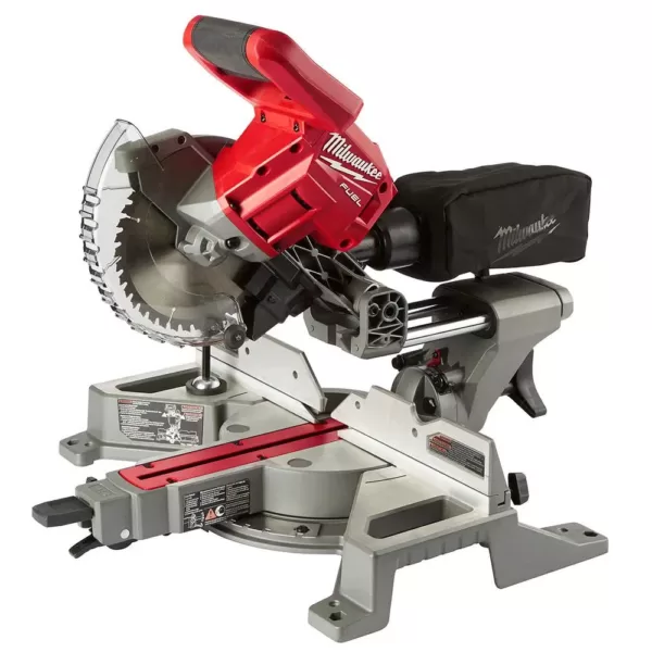 Milwaukee M18 FUEL 18-Volt Lithium-Ion Brushless 7-1/4 in. Cordless Dual Bevel Sliding Compound Miter Saw with Jig Saw