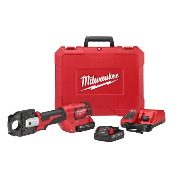 Milwaukee M18 18-Volt Lithium-Ion Cordless FORCE LOGIC 600 MCM Crimper Kit W/(2) 2.0Ah Batteries, Charger, Hard Case