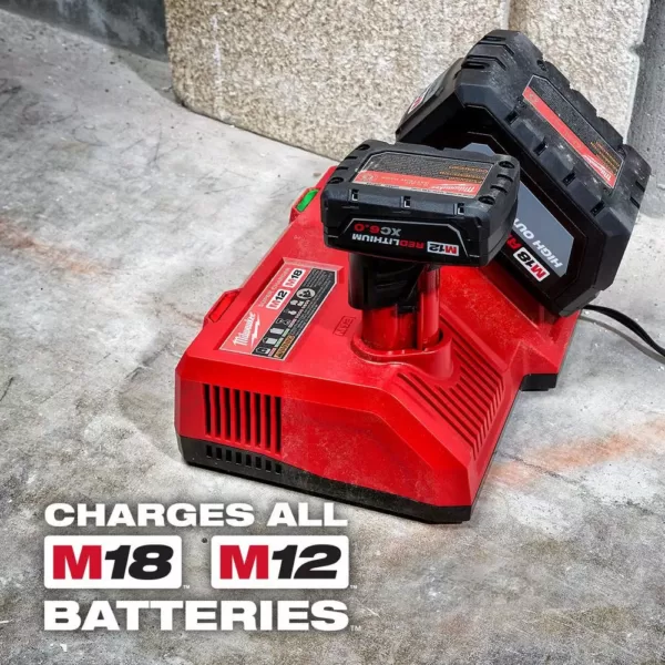 Milwaukee M12 and M18 12-Volt/18-Volt Lithium-Ion Multi-Voltage Super Charger Battery Charger