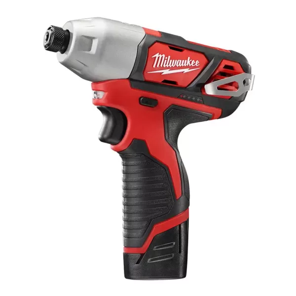 Milwaukee M12 12-Volt Lithium-Ion Cordless Combo Tool Kit (3-Tool) with M12 Right Angle Drill