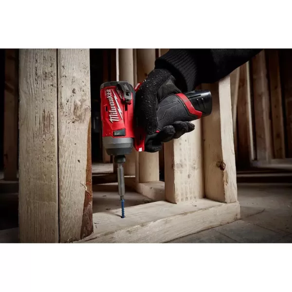 Milwaukee M12 FUEL 12-Volt Li-Ion Brushless Cordless Hammer Drill and Impact Driver Combo Kit (2-Tool) W/  LED Flood Light