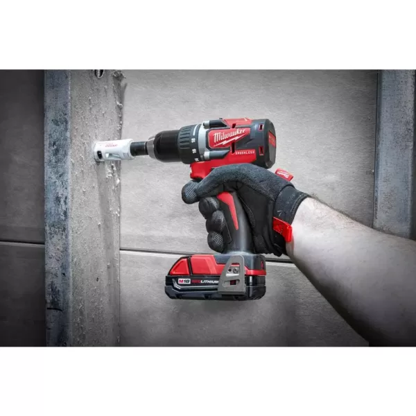 Milwaukee M18 18-Volt Lithium-Ion Brushless Cordless Compact Drill/Impact Combo Kit (2-Tool) W/ (2) 2.0Ah Batteries, Charger & Bag