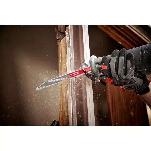 Milwaukee 9 in. 6 TPI WRECKER Carbide Teeth Multi-Material Cutting SAWZALL Reciprocating Saw Blade