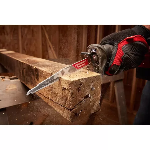 Milwaukee 6 in. 5 Teeth per in. AX Carbide Teeth Demolition Nail Embedded Wood Cutting SAWZALL Reciprocating Saw Blades (5 Pack)