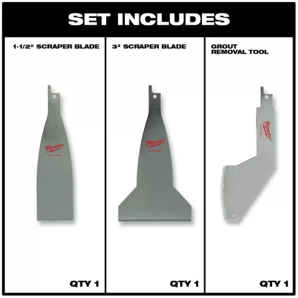 Milwaukee SAWZALL Reciprocating Material Removal Blade Set (3-Piece)