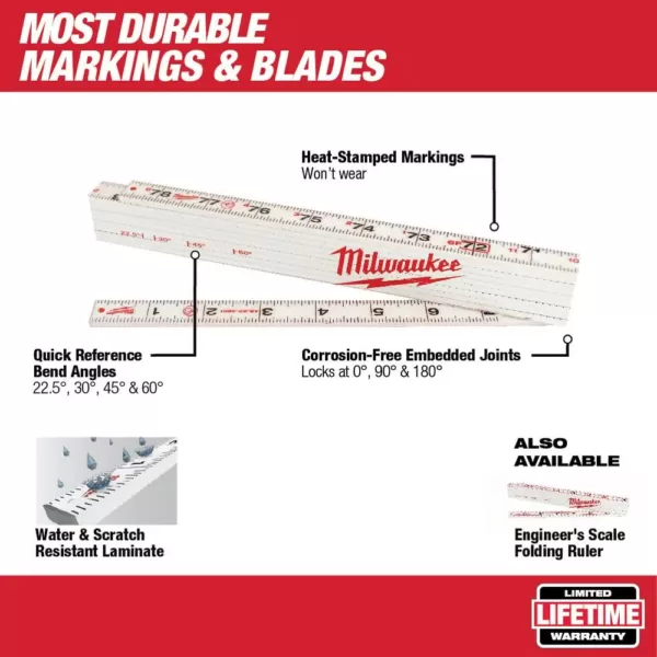 Milwaukee 78 in. Composite Folding Ruler