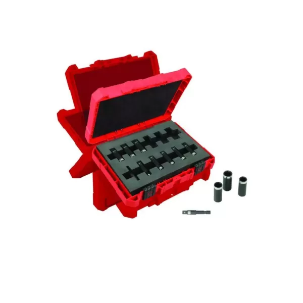 Milwaukee 1/4 in. Drive Metric Shockwave Impact Duty Deep Well Socket Set (12-Piece)