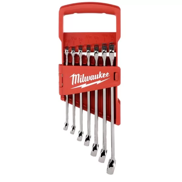 Milwaukee Combination SAE Wrench Mechanics Tool Set (7-Piece)