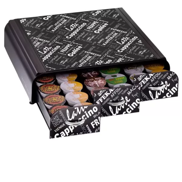 Mind Reader Anchor 36-Capacity Black Coffee Pod Storage Drawer