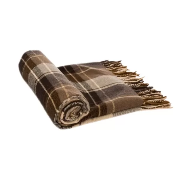 Glitzhome 50 in. H Woven Plaid Throw Blanket