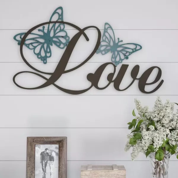 Lavish Home "Love" Metal Cutout Sign